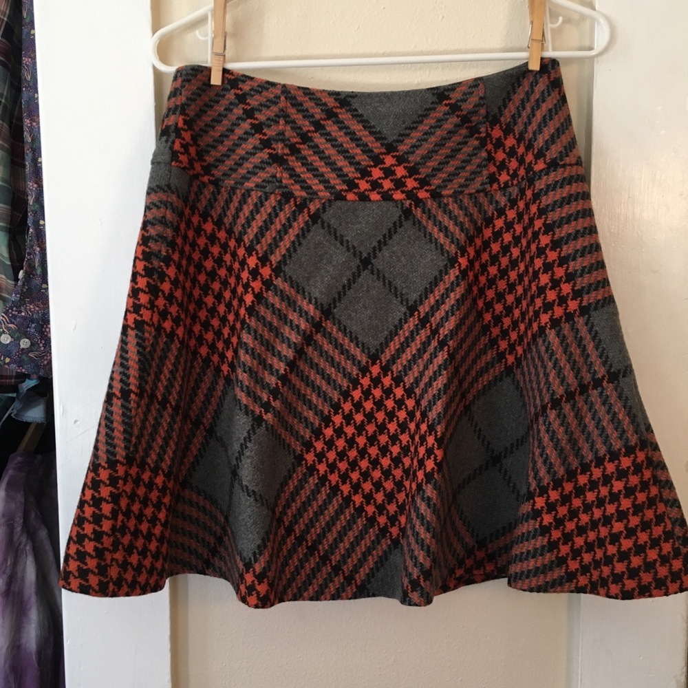 Vintage Boden Wool Plaid Skirt!